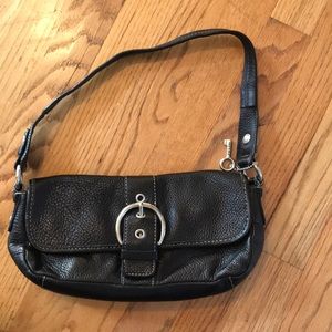 Fossil black leather bag